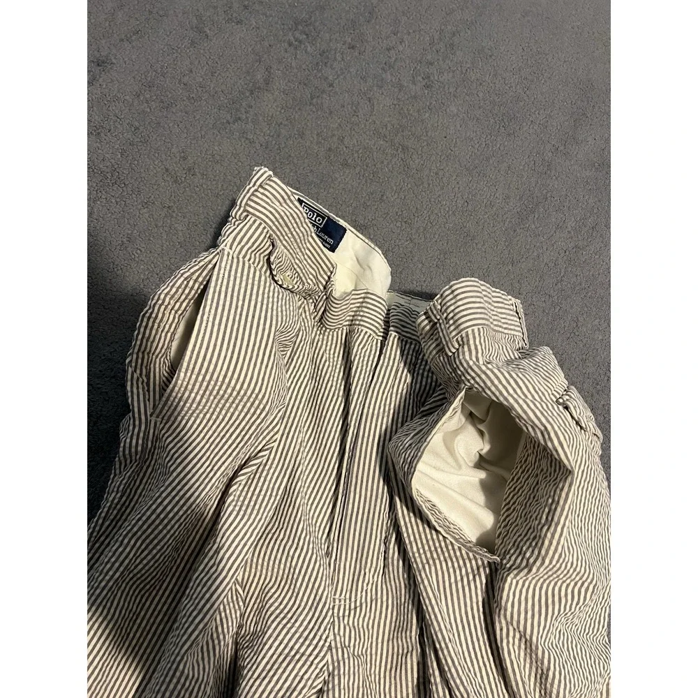 Vintage 80s Polo Ralph Lauren Hickory Stripes Pants Size 36x30 Made In USA